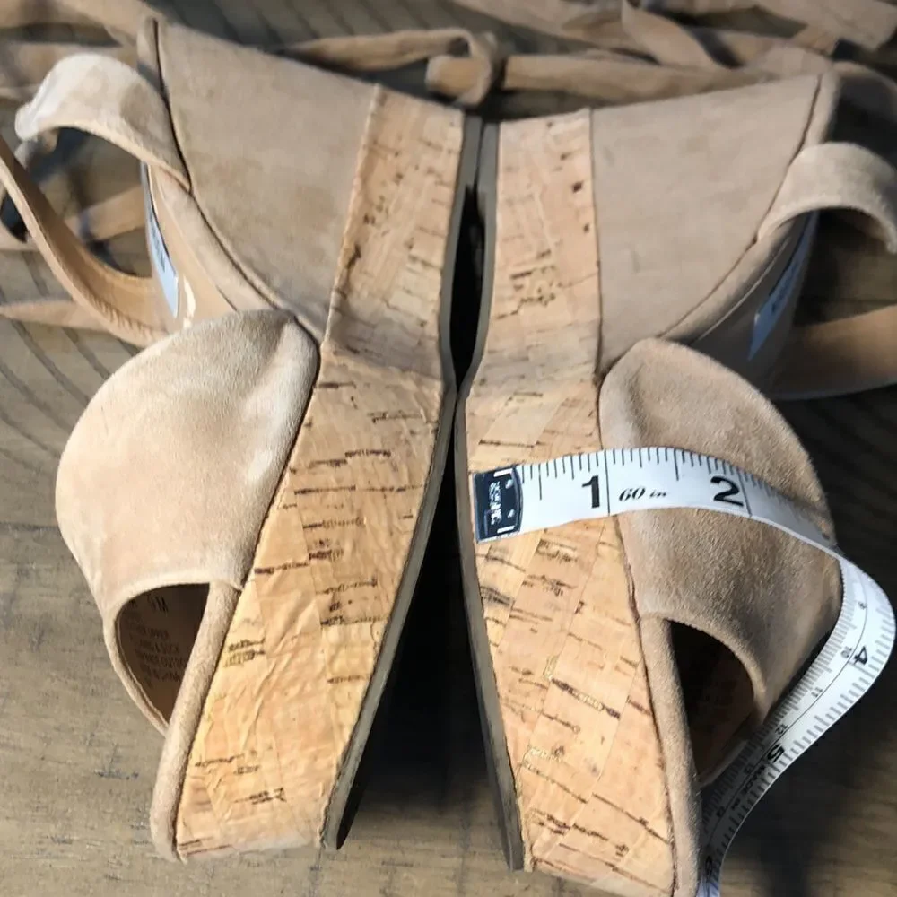 Steve Madden Cork Platform Tieups for summer and vacation Comfy & Sturdy In Box